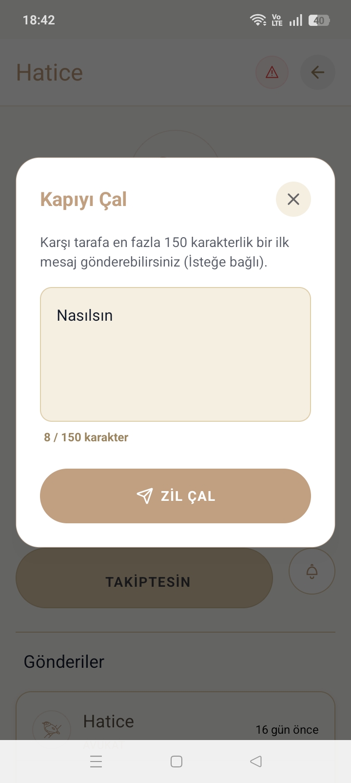 Zil çal — ilk söz